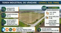 Teren Industrial 12.908 mp Covaci | PUZ Aprobat Hale-Depozit 