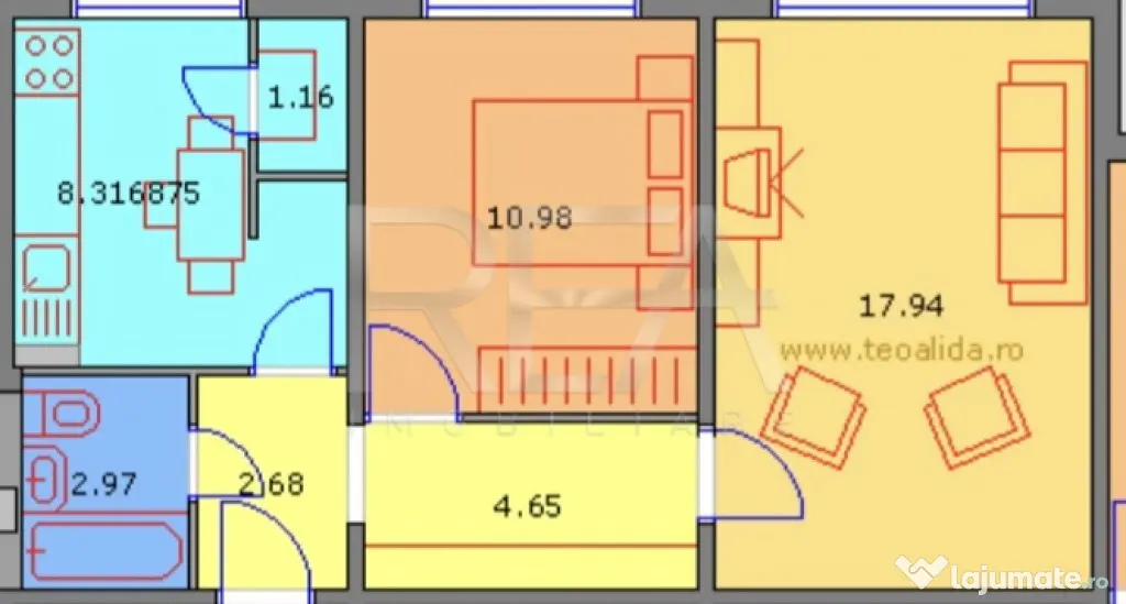 2 camere, et 1/4, 49mp-Drumul Taberei