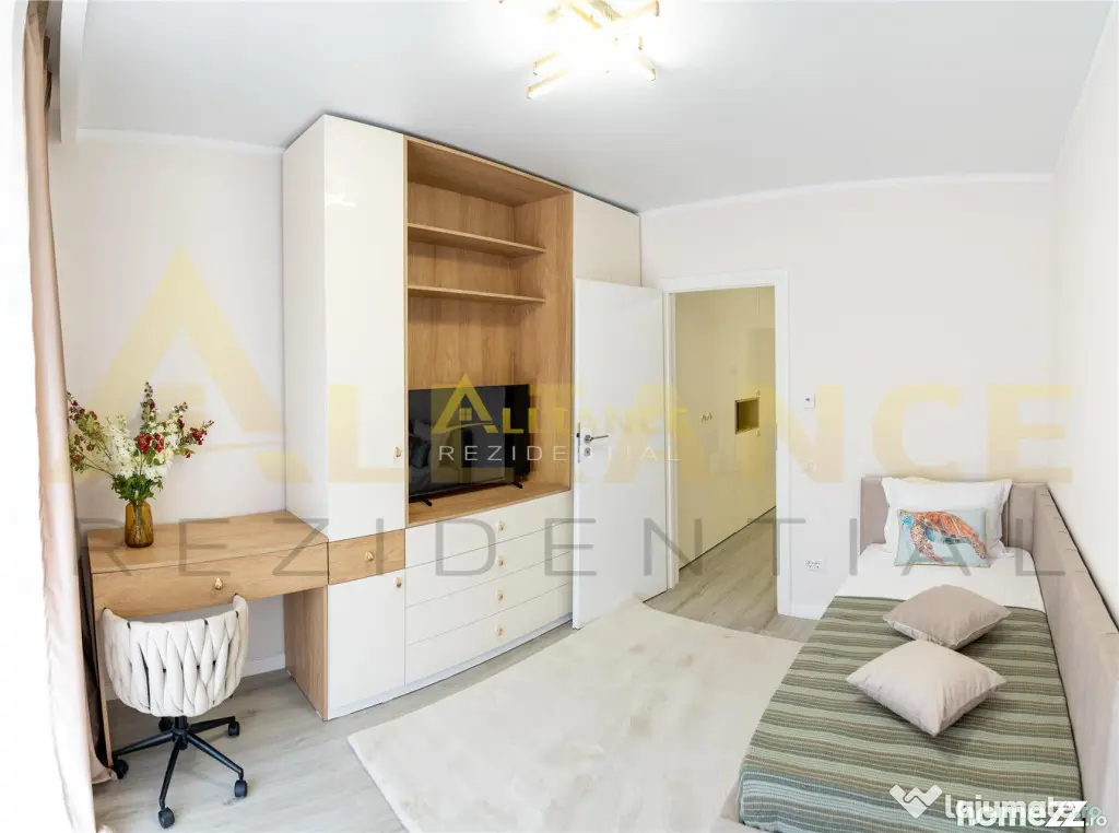 Sos. Leordeni - 3 camere cu 2 bai, bloc nou