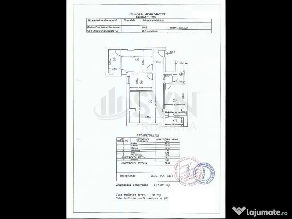 Domenii - apartament cu 3 camere