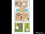 Apartament 3 camere 2 bai si gradina Tei 