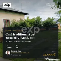 Casă tradițională cu 2029 MP, livadă, puț propriu