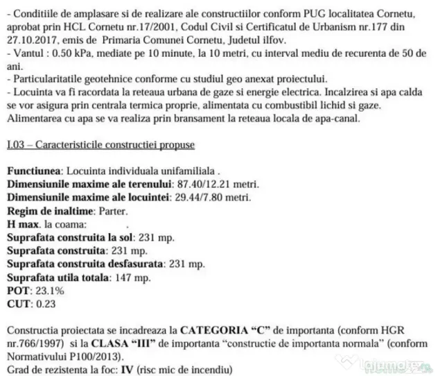 Teren intravil+proiect casa/com.Cornetu/IF la 3min de aut...