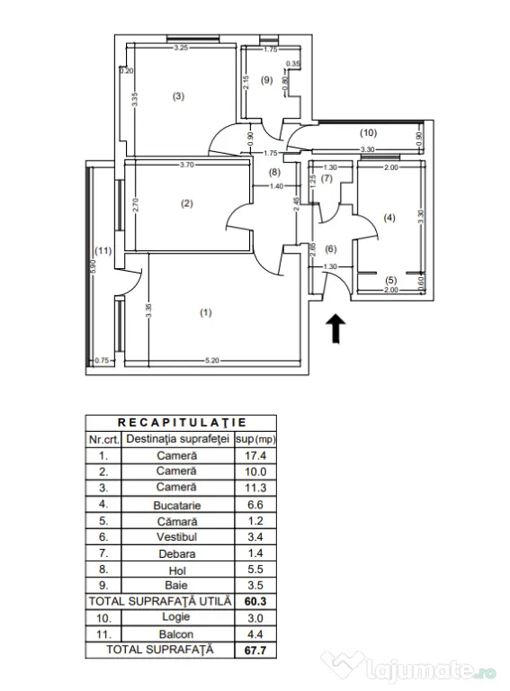 Apartament 3 camere sector 4 Giurgiului