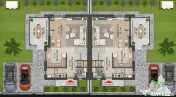 Vila individuala cuplata, in complex rezidential modern, cu 