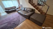 Set canapele KIKA 3+2+1+1 piele naturala taupe 