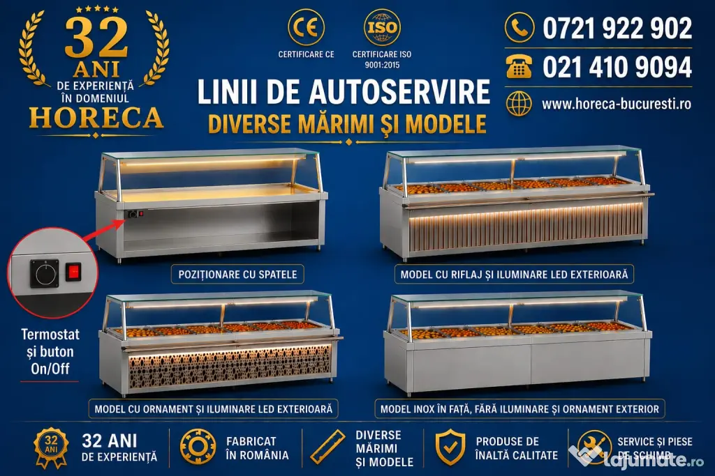 Vitrine premium calde si reci Horeca Bucuresti