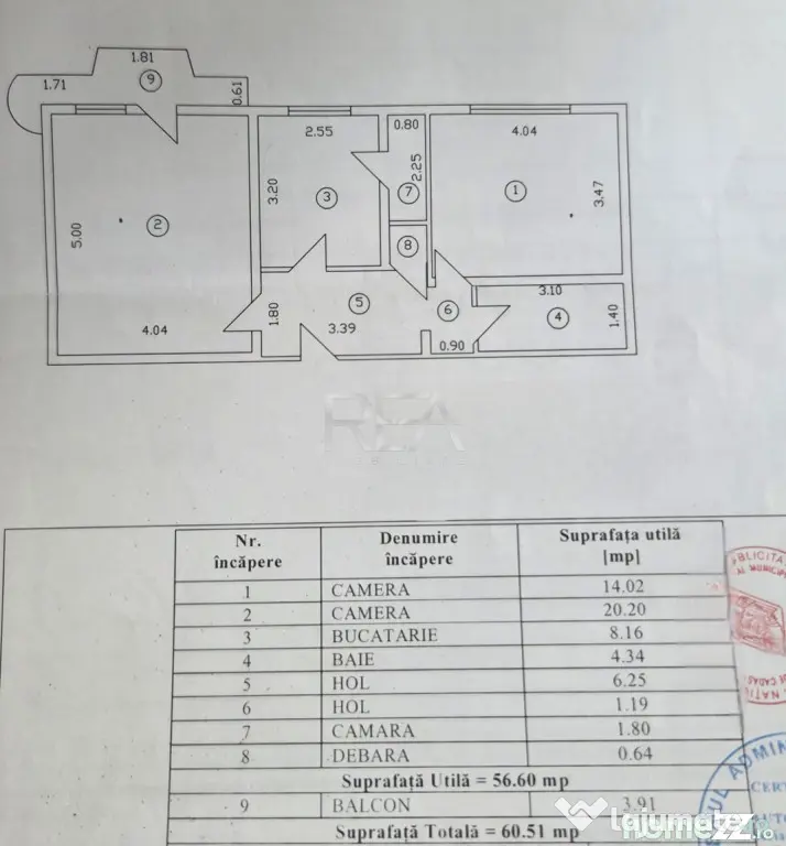 2 camere Mall Vitan decomandat, inst. schimb., et. 3, an 199 - Bucuresti (Bucuresti-Ilfov)