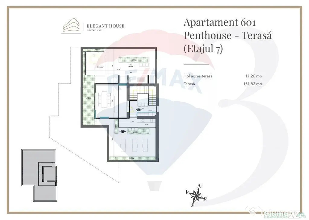 Penthouse de lux cu rooftop și lift privat I Elegant Hou...