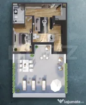 Apartament 2 camere, 58 mp, terasa 63 mp, proiect nou nZEB,