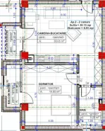 Apartament 2 camere open space, 62 mp, zona Damila