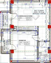 Apartament 2 camere open space, 62 mp, zona Damila 