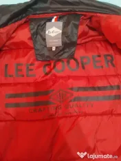 Geacă bărbați Lee Cooper mărimea M, model cu interior roșu, ca nouă 