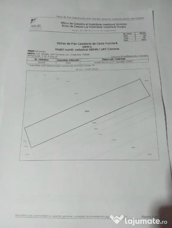 Teren intravilan 3800mp de Vânzare pret negociabil accept și variante auto+diferența de bani.