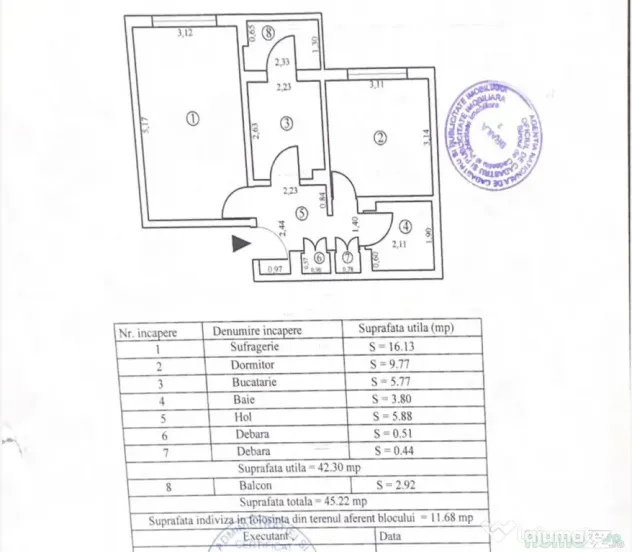 - Etaj 2 - Apartament 2 camere, Zona Dorobantilor, mobilat u