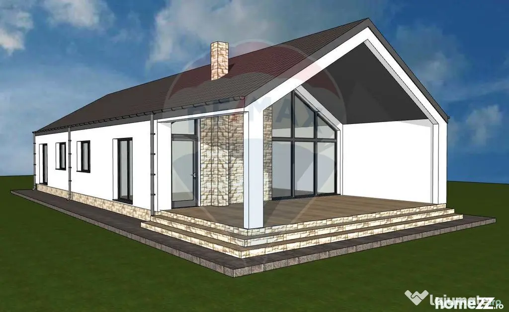 Teren casă 1280 m2, cu proiect, autorizației și utilit... - Stejaru (Pangarati) (Neamt)
