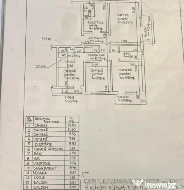 Apartament 4 camere, 77 mp, etaj intermediar, Titulescu-Cipa - Cluj-Napoca (Cluj)