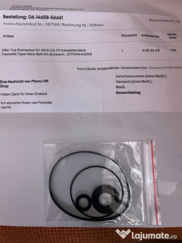 Vând deck casetă Akai CS-F11 – servisat mecanic, stare bună Akai GX M10 defect
