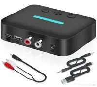 Adaptor receptor audio USB Bluetooth 5.3 wireless, 3,5 mm, AUX R/L RCA