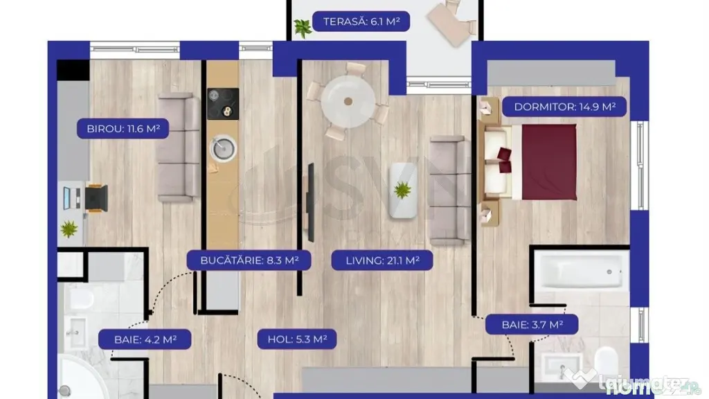 Apartament 3 camere Aviatiei Nord - Bucuresti (Bucuresti-Ilfov)