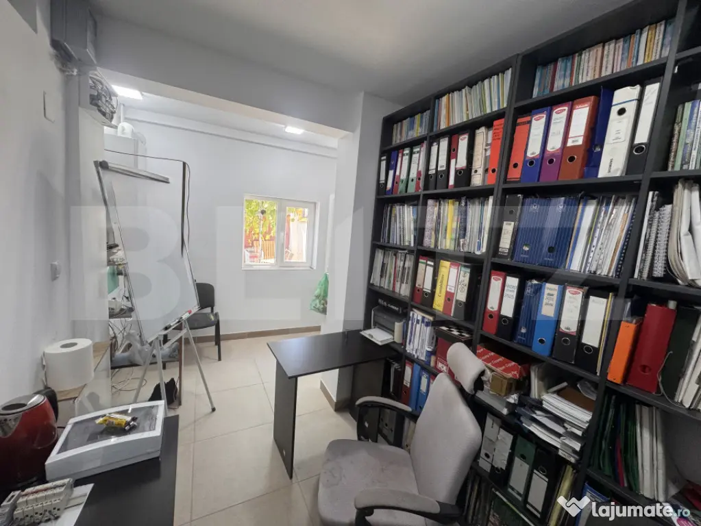 Spațiu birouri P+1 | 70 mp utili | 2 băi | | Parcare | Str