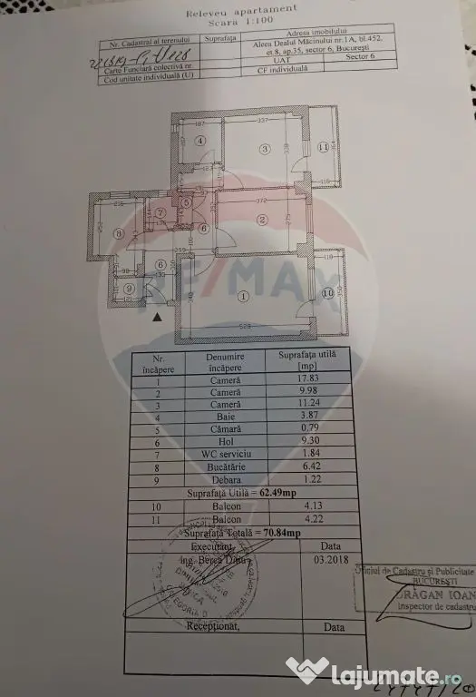 Apartament 3 camere de vanzare langa metrou Valea Ialomit...