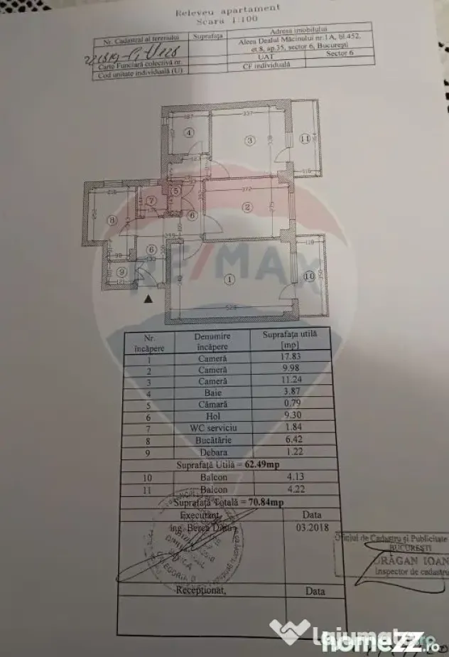 Apartament spațios, 71 mp, la 3 min de metrou in Drumul ...