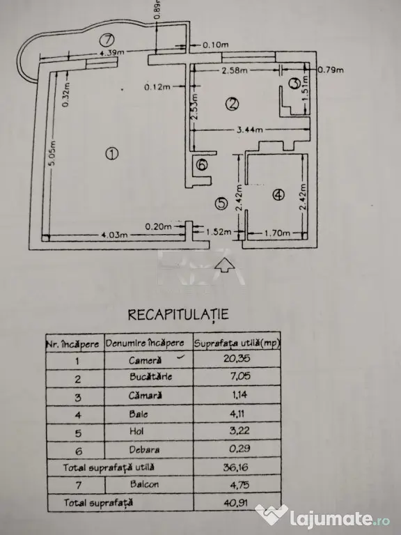 Garsonieră decomandată 40 mp | Bd. Constantin Brâncoveanu