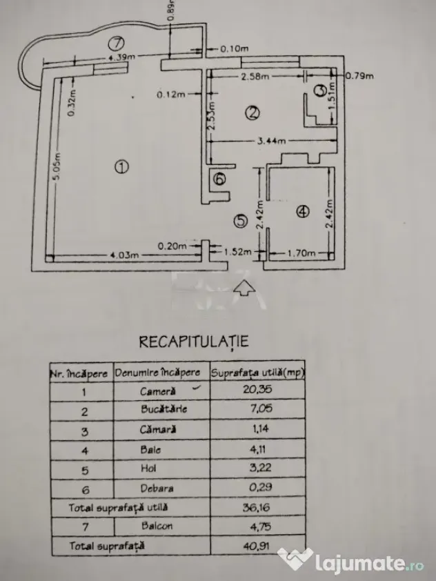 Garsonieră decomandată 40 mp | Bd. Constantin Brâncoveanu