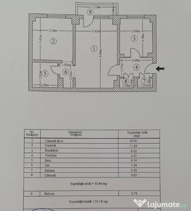 Particular vând apartament 2camere,bl. 1988,Câmpia Libertatii,Parklake