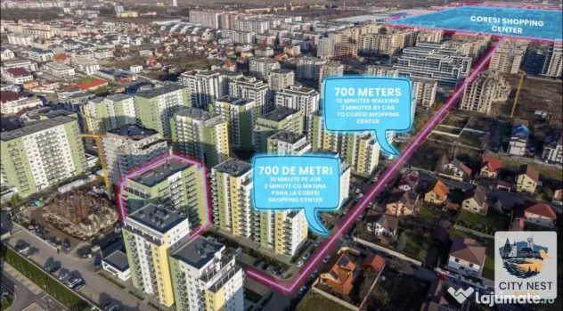 Apartament 2 camere transformat in 3, boxă, balcon și parcare în Tractorul