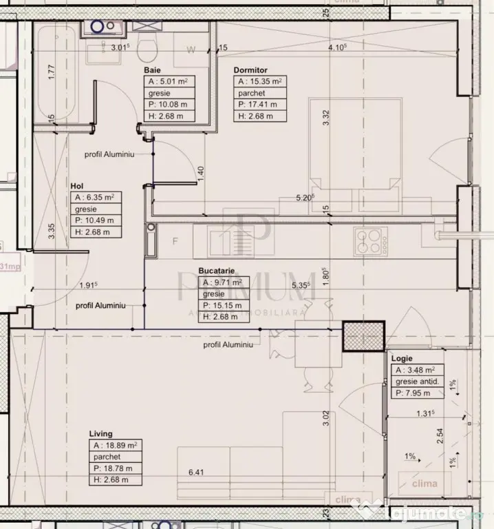 Iulius Mall - 2 Camere - Etaj 2 - Bloc 2023 - Panouri solare