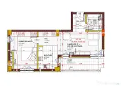 Apartament 2 camere str. Tineretului, Floresti 