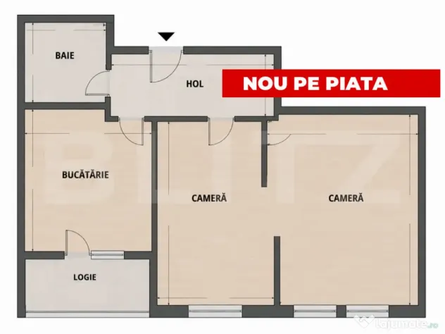 Apartament de vanzare, 2 camere, 41,5 mp, Mărăști