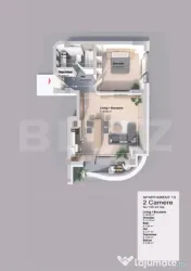 Apartament 2 camera, 52.22 mp, zona Pacurari