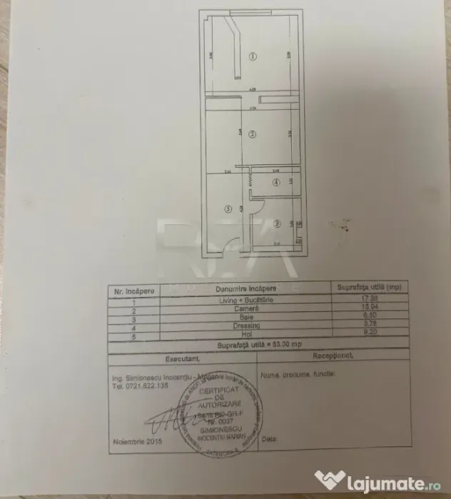 Apartament 2 camere | 54 mp utili | Parcare inclusă | Apăr