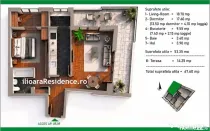 2 camere, 67 mp, 500 m metrou Nicolae Grigorescu (Ilioara), Park Lake