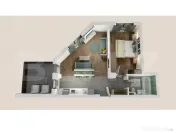 Apartament 2 camere, bloc nou, semifinisat, 52mp, zona Vivo 