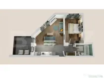 Apartament 2 camere, bloc nou, semifinisat, 52 mp, zona Vivo