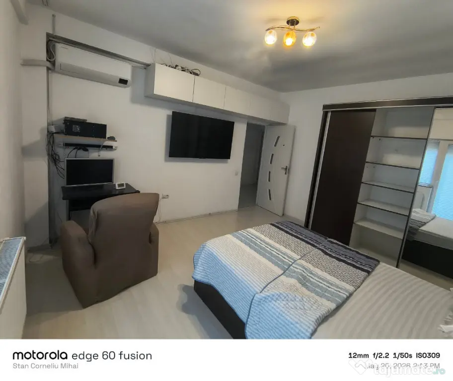 Închiriez apartament 3 camere – 83 mp utili + balcon 7 mp, Dudu