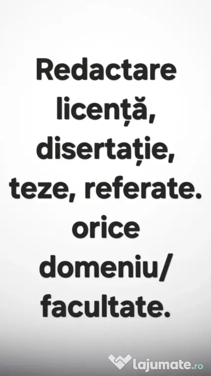 Redactare, orice domeniu.