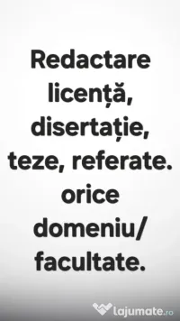 Redactare, orice domeniu.