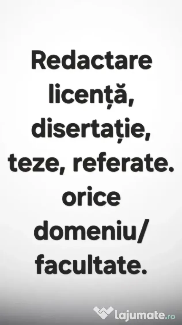 Redactare, orice domeniu.