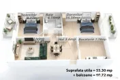 LIPOVEI - ETAJ 2 - DECOMNADAT - 3 CAMERE - 2 BALCOANE - CENT 