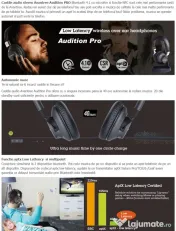 Casti Avantree Audition Pro, Bluetooth, aptX, Low Latency, NFC 