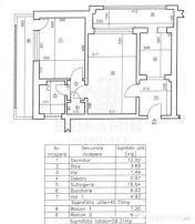 Apartament-2 Camere-Parter Inalt-60mp-2 Balcoane-Piata Va... 