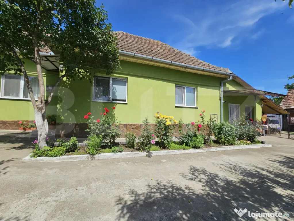 Casă renovată, 4.237mp teren intravilan, Dublu front strad