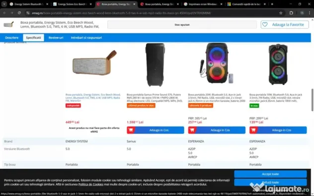 Boxa bluetooth la jumatate de pret