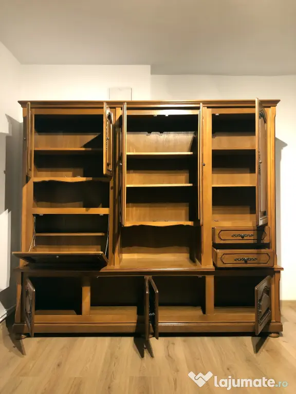 Bibliotecă Vintage din Lemn Masiv