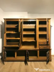 Bibliotecă Vintage din Lemn Masiv 